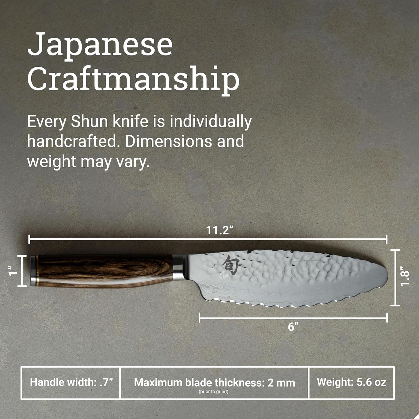 Premier 6" Ultimate Utility Knife, Handcrafted Japanese Knife, VG-MAX Core with Damascus Stainless Steel Cladding, Pakkawood Handle, Precision and Sharpness for Professional and Home Chefs