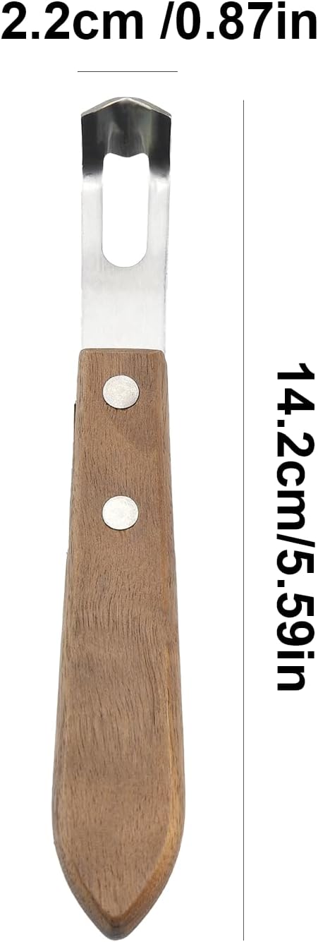 Channel Knife, Lemon Peeler Zester Tool, Wood & Stainless Steel Peeler, Ultra Sharp Lemon Rind Twist Peeler Tool, Kitchen Tool for Lemon Orange Citrus Fruit Grater