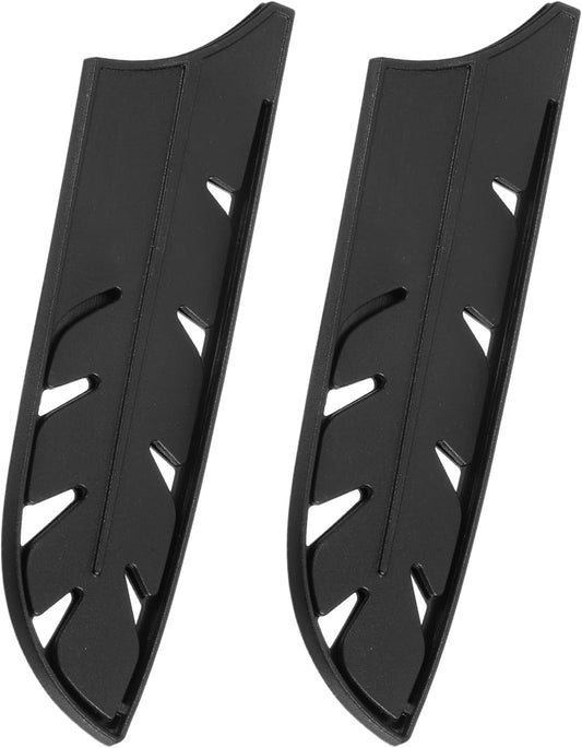2Pcs Knife Cover Sleeves Blade Edge Guards for 7" Santoku Knife Blade Edge Protector Universal Knife Sheath for Kitchen, Black