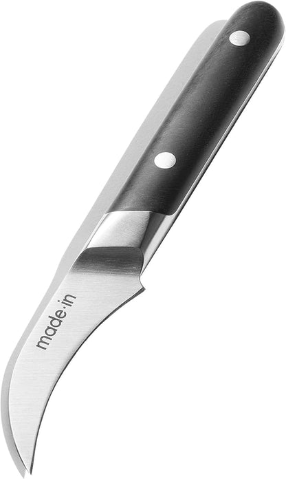 Cookware - 3" Bird's Beak Paring Knife - Crafted in France - Full Tang With Truffle Black Handle
