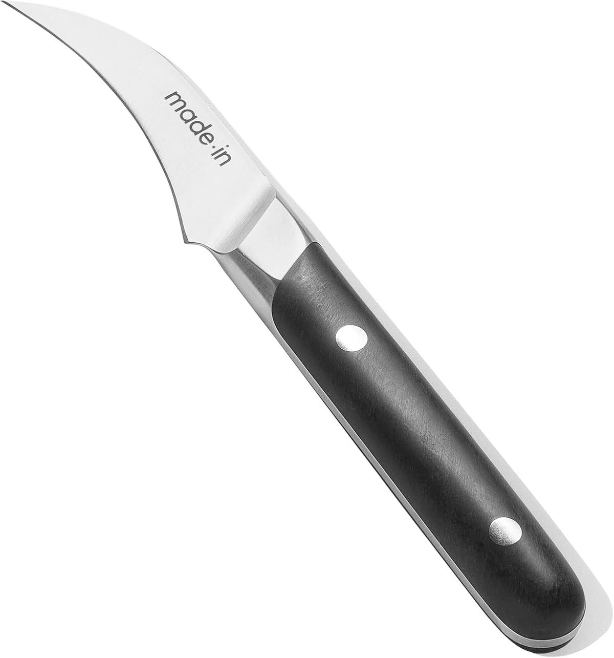 Cookware - 3" Bird's Beak Paring Knife - Crafted in France - Full Tang With Truffle Black Handle