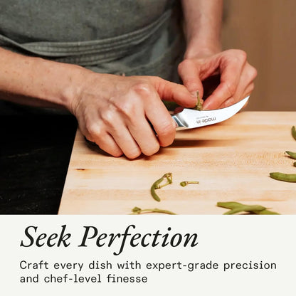 Cookware - 3" Bird's Beak Paring Knife - Crafted in France - Full Tang With Truffle Black Handle