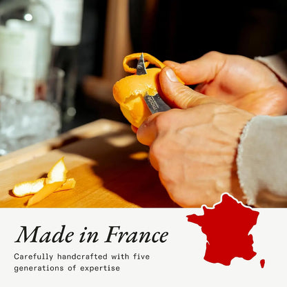 Cookware - 3" Bird's Beak Paring Knife - Crafted in France - Full Tang With Truffle Black Handle