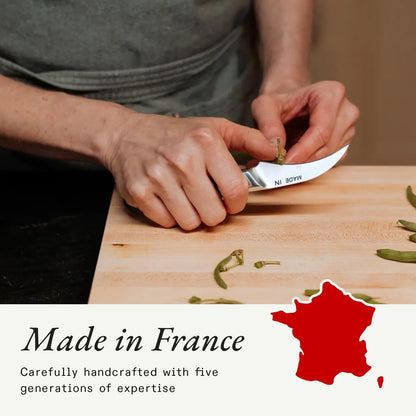 Cookware - 3" Bird's Beak Paring Knife - Crafted in France - Full Tang With Truffle Black Handle