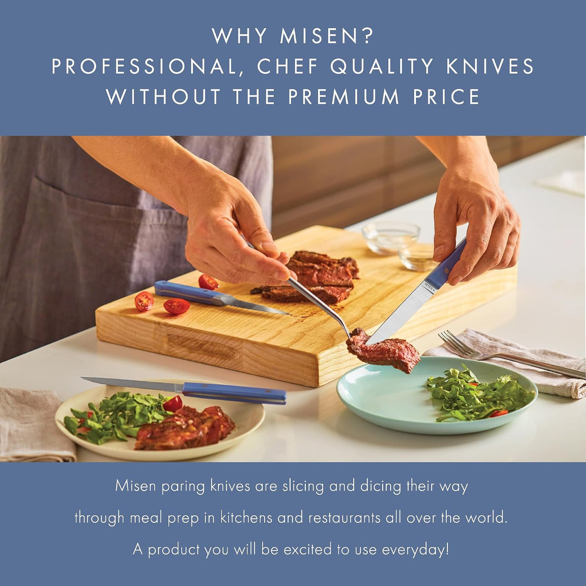 3.5‑Inch Paring Knife 2.0 - AICHI ACUTO440 High‑Carbon Stainless Steel, Rust‑Proof Blade - Ergonomic Spine, Precision Peeling, Trimming, and Slicing - Lightweight & Versatile - Black