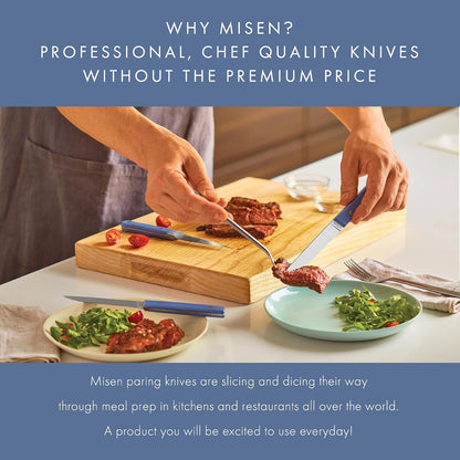 3.5‑Inch Paring Knife 2.0 - AICHI ACUTO440 High‑Carbon Stainless Steel, Rust‑Proof Blade - Ergonomic Spine, Precision Peeling, Trimming, and Slicing - Lightweight & Versatile - Black