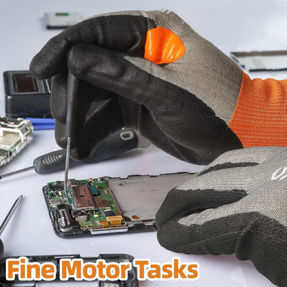 A6 AIR-SKIN Cut Resistant Work Gloves, Comfortable & Breathable, 21-Gauge Seamless Knit Flexible Safety Working Gloves with Grip for Refined Tasks, Touch-screen, 1 Pair, S, AR5926
