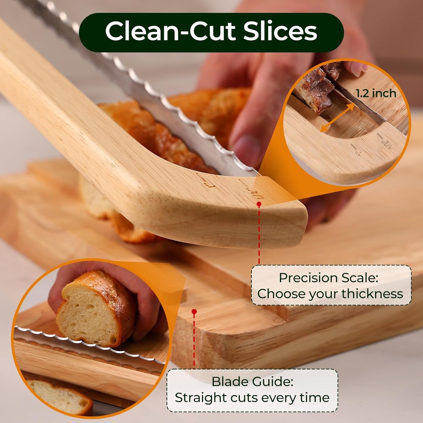 Sourdough Bread Bow Knife and Cutting Board With Magnetic Storage | Bread Slicer Set for Homemade Loaves with Cutting Groove, Space-Saving, Right & Left Handed, Ideal Baking Gift for Home Baker