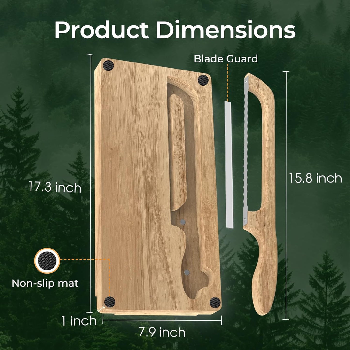 Sourdough Bread Bow Knife and Cutting Board With Magnetic Storage | Bread Slicer Set for Homemade Loaves with Cutting Groove, Space-Saving, Right & Left Handed, Ideal Baking Gift for Home Baker