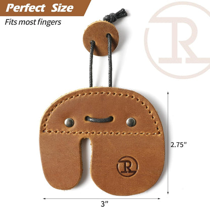 Leather Archery Finger Tabs,Handmade Archery Finger Guard for Shooting Practice Gear, Recurve Bow Fingers Tab