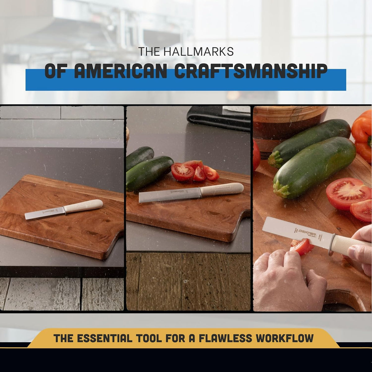 Sani-Safe 6" Vegetable/Produce Knife | S186PCP | High-Carbon Steel Blade | Slip-Resistant Polypropylene Handle | Professional Grade Kitchen Knife | Made in USA