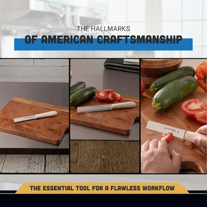 Sani-Safe 6" Vegetable/Produce Knife | S186PCP | High-Carbon Steel Blade | Slip-Resistant Polypropylene Handle | Professional Grade Kitchen Knife | Made in USA
