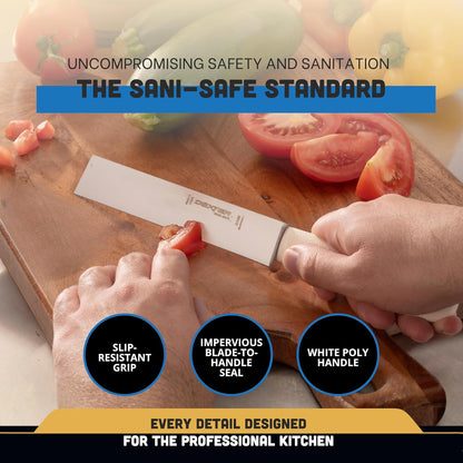 Sani-Safe 6" Vegetable/Produce Knife | S186PCP | High-Carbon Steel Blade | Slip-Resistant Polypropylene Handle | Professional Grade Kitchen Knife | Made in USA