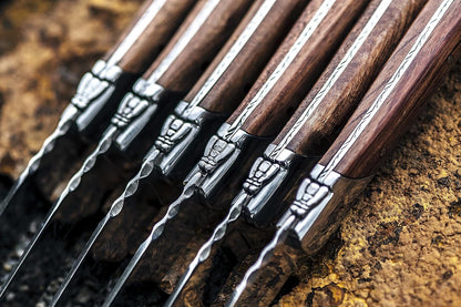 Steak Knives, Luxury Line, 6 Pieces, Olive Wood, in Giftbox