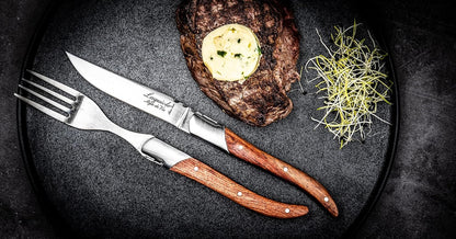 Steak Knives, Luxury Line, 6 Pieces, Olive Wood, in Giftbox