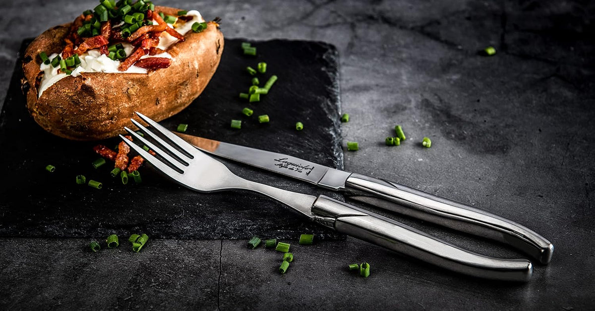 Steak Knives, Luxury Line, 6 Pieces, Olive Wood, in Giftbox