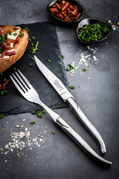 Steak Knives, Luxury Line, 6 Pieces, Olive Wood, in Giftbox