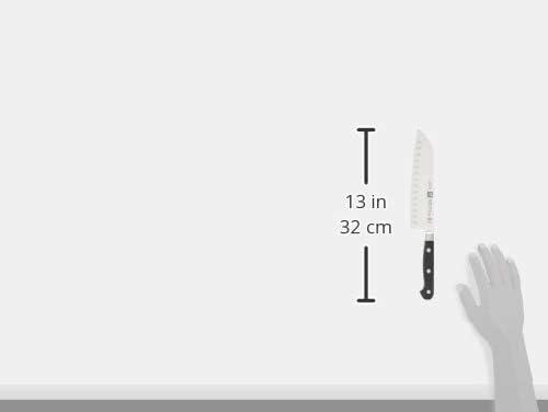 Professional S 7-inch Razor-Sharp German Hollow Edge Santoku Knife, Made in Company-Owned German Factory with Special Formula Steel perfected for almost 300 Years, Dishwasher Safe