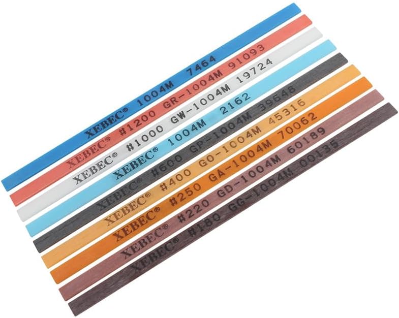 Ceramic Fibre Oilstone,100mm Polished Fiber Rod Grinding Whetstones (#400, 1006M(1 * 6 * 100mm))