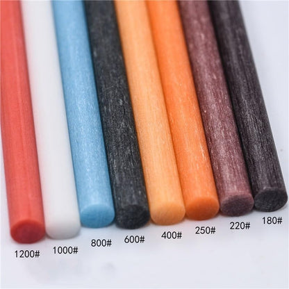 Ceramic Fibre Oilstone,100mm Polished Fiber Rod Grinding Whetstones (#400, 1006M(1 * 6 * 100mm))