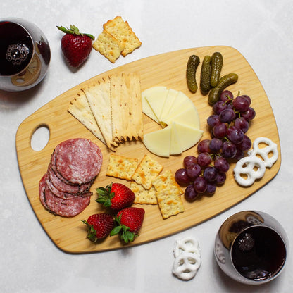 GreenLite Dishwasher Safe Cutting Board, 13.5" x 9" Reversible Bamboo Chopping Board | Lightweight Kitchen Prep Board for Vegetables, Meats, Cheese and More
