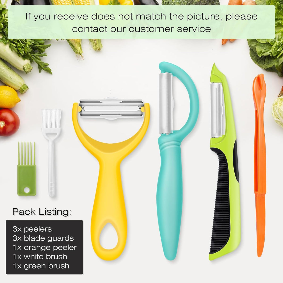 Upgrade Potato Peeler for Kitchen, 6PCS Stainless Steel Vegetable Peeler, I and Y Veggie Food Peeler for Apple Fruit Carrot Zucchini Cucumber,Good Grip Makes Peeling Very Easy