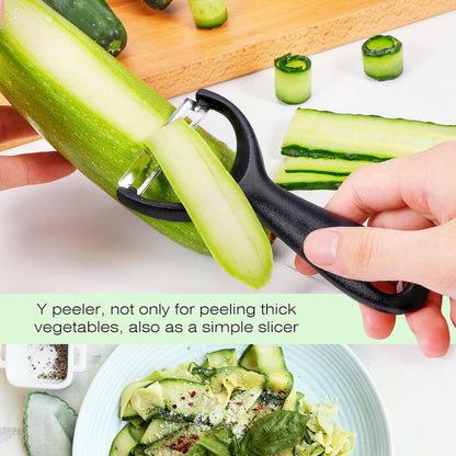 Upgrade Potato Peeler for Kitchen, 6PCS Stainless Steel Vegetable Peeler, I and Y Veggie Food Peeler for Apple Fruit Carrot Zucchini Cucumber,Good Grip Makes Peeling Very Easy
