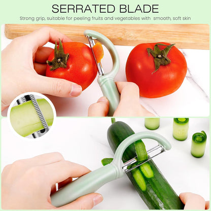 Upgrade Potato Peeler for Kitchen, 6PCS Stainless Steel Vegetable Peeler, I and Y Veggie Food Peeler for Apple Fruit Carrot Zucchini Cucumber,Good Grip Makes Peeling Very Easy