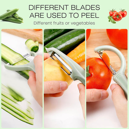Upgrade Potato Peeler for Kitchen, 6PCS Stainless Steel Vegetable Peeler, I and Y Veggie Food Peeler for Apple Fruit Carrot Zucchini Cucumber,Good Grip Makes Peeling Very Easy