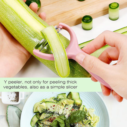 Upgrade Potato Peeler for Kitchen, 6PCS Stainless Steel Vegetable Peeler, I and Y Veggie Food Peeler for Apple Fruit Carrot Zucchini Cucumber,Good Grip Makes Peeling Very Easy