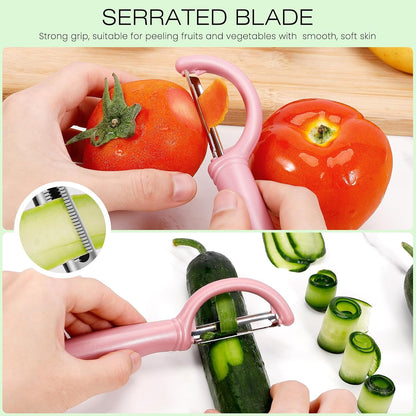 Upgrade Potato Peeler for Kitchen, 6PCS Stainless Steel Vegetable Peeler, I and Y Veggie Food Peeler for Apple Fruit Carrot Zucchini Cucumber,Good Grip Makes Peeling Very Easy