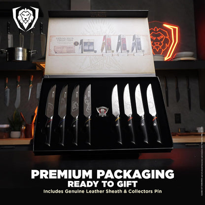 Game of Thrones House Targaryen 8" Chef Knife — German X50CRMOV15 Steel, TiN-Coated, G-10 Handle — Officially Licensed — For GoT Fans, Collectors & Real Kitchen Use