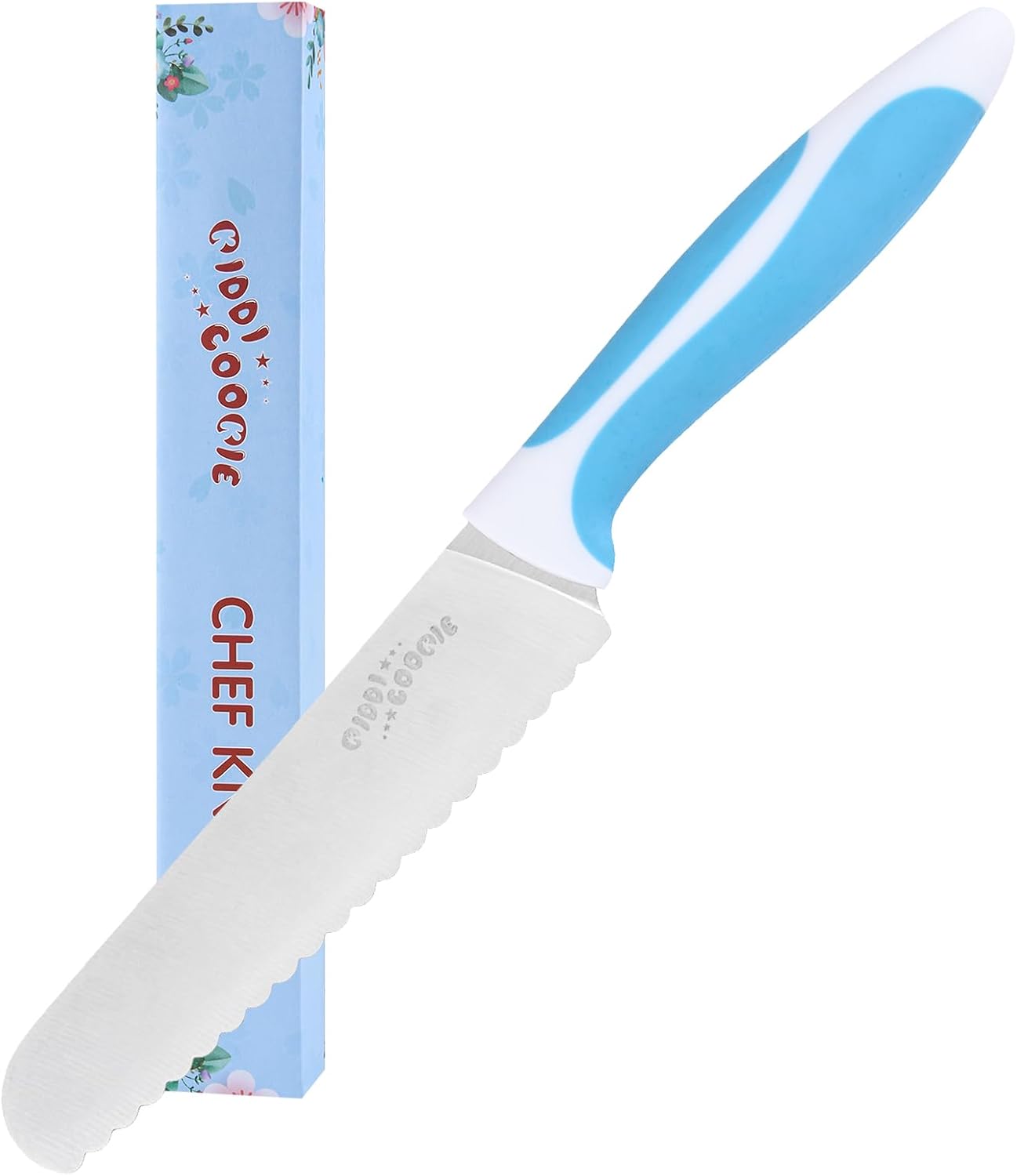 Serrated Bread Knife Stainless Steel | Kitchen cutter Tomato, Lettuce Knife 6" Blue