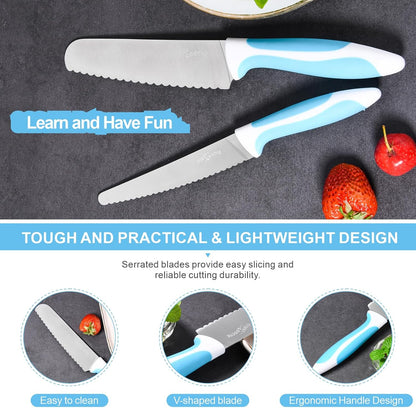 Serrated Bread Knife Stainless Steel | Kitchen cutter Tomato, Lettuce Knife 6" Blue