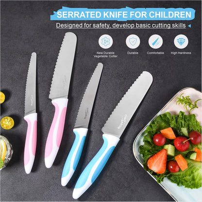 Serrated Bread Knife Stainless Steel | Kitchen cutter Tomato, Lettuce Knife 6" Blue