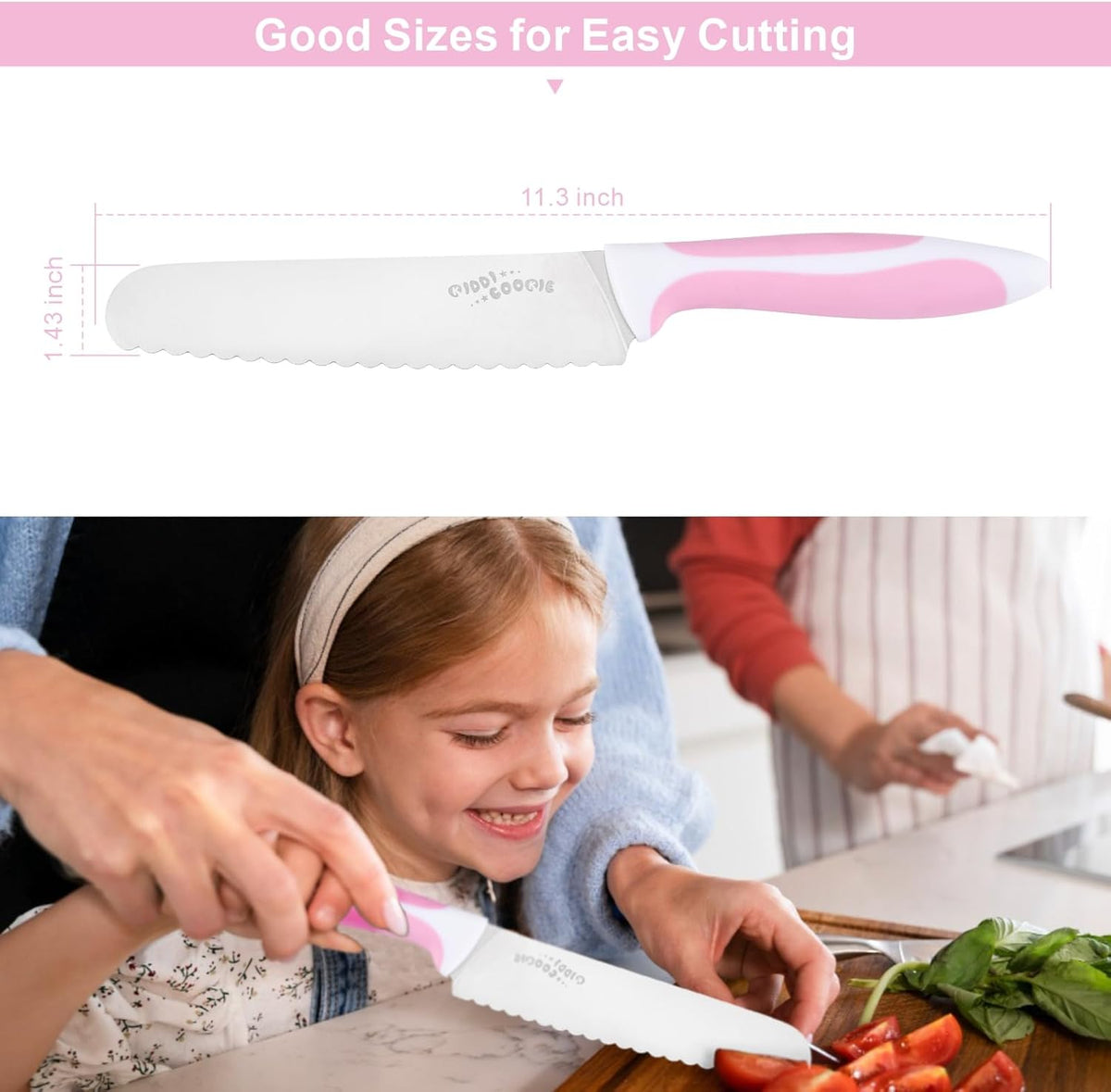 Serrated Bread Knife Stainless Steel | Kitchen cutter Tomato, Lettuce Knife 6" Blue