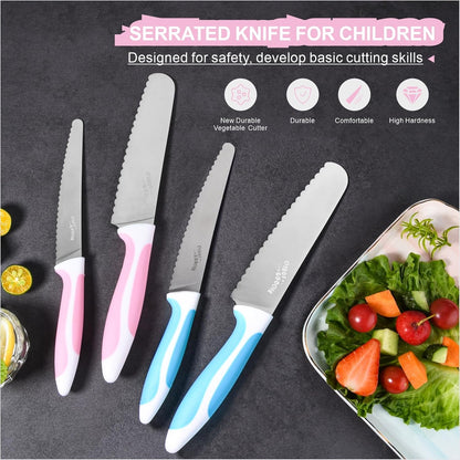 Serrated Bread Knife Stainless Steel | Kitchen cutter Tomato, Lettuce Knife 6" Blue