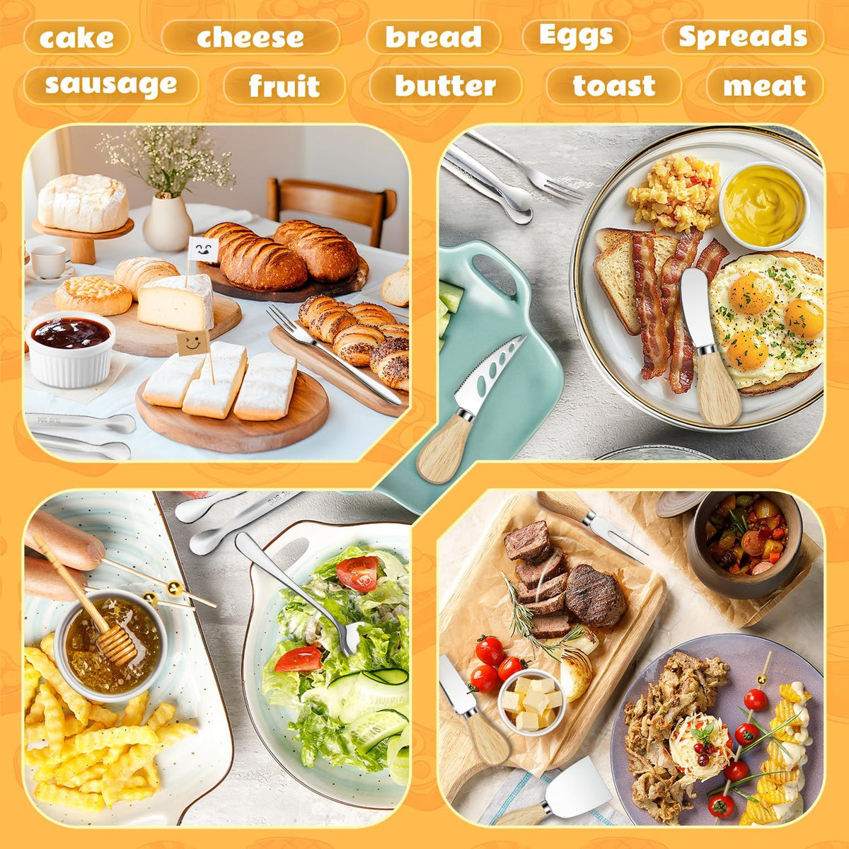 Charcuterie Boards Accessories Charcuterie Utensils 169Pcs Cheese Spreader Knife Set Small Serving Tongs Forks and Spoons Dipping Bowls Honey Dipper Toothpick Flags Cocktail Picks for Appetizers