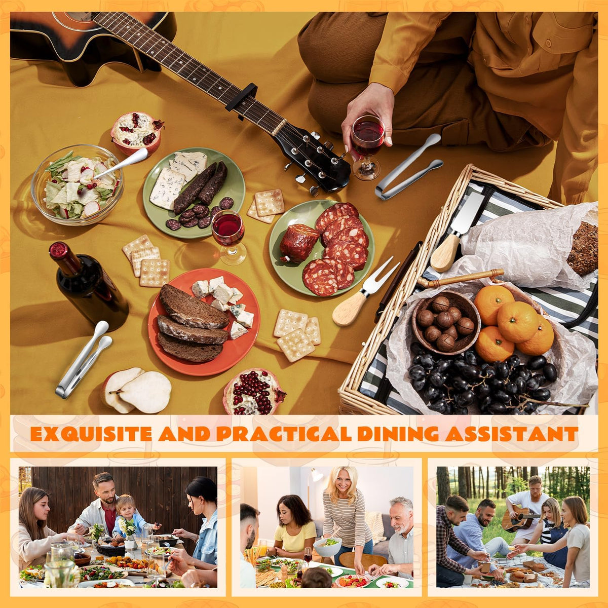 Charcuterie Boards Accessories Charcuterie Utensils 169Pcs Cheese Spreader Knife Set Small Serving Tongs Forks and Spoons Dipping Bowls Honey Dipper Toothpick Flags Cocktail Picks for Appetizers