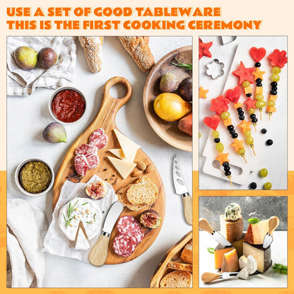 Charcuterie Boards Accessories Charcuterie Utensils 169Pcs Cheese Spreader Knife Set Small Serving Tongs Forks and Spoons Dipping Bowls Honey Dipper Toothpick Flags Cocktail Picks for Appetizers