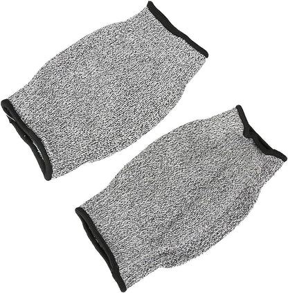 Cut Arm Sleeves, 5 Level Protection HPPE Nylon Spandex Safety Sleeve, with Heat Cut Abrasion Tear Resistance, for Construction Mining Glass Processing Metal Work (L=20cm)