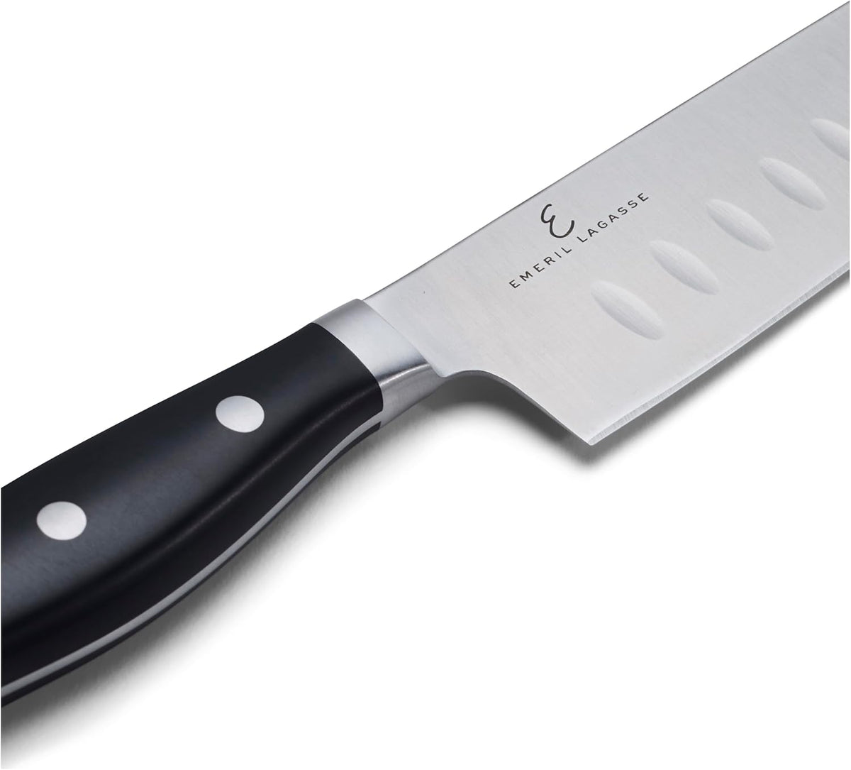 x EMERIL Lagasse The Nola Collection Razor-Sharp German 5.5-inch Hollow Edge Santoku Knife, Made in Company-Owned German Factory with Special Formula Steel perfected for almost 300 Years