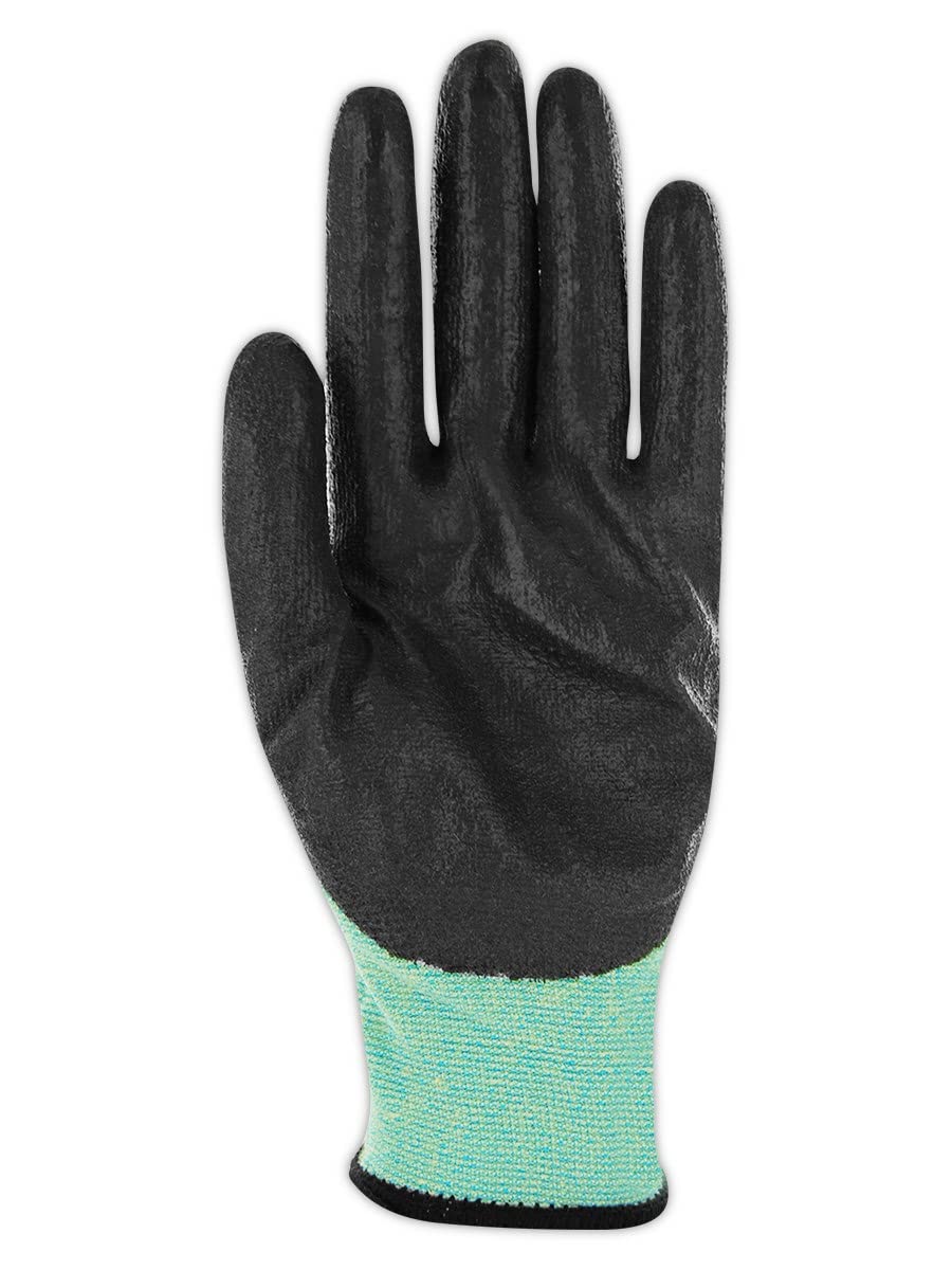 MAGID Heat & Adhesive Resistant Cut Level A5 Work Gloves, 1 PR, Dry Grip Polyurethane Coated, Size 6/XS, Reusable, 18-Gauge Aramid Shell (GPD824)