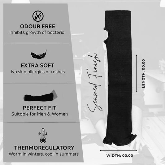 Protective Arm Sleeves, Cut/Scratch/Heat Resistant with UV Protectors Safety for Garden Kitchen Work-18Inches