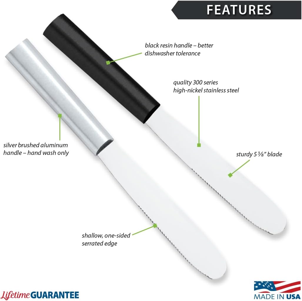 Super Spreader Knife (R113), Silver Handle | 5.38" Stainless Steel Blade, Silver Cast Aluminum Handle
