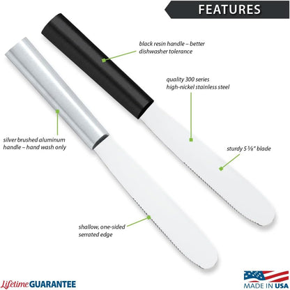 Super Spreader Knife (R113), Silver Handle | 5.38" Stainless Steel Blade, Silver Cast Aluminum Handle