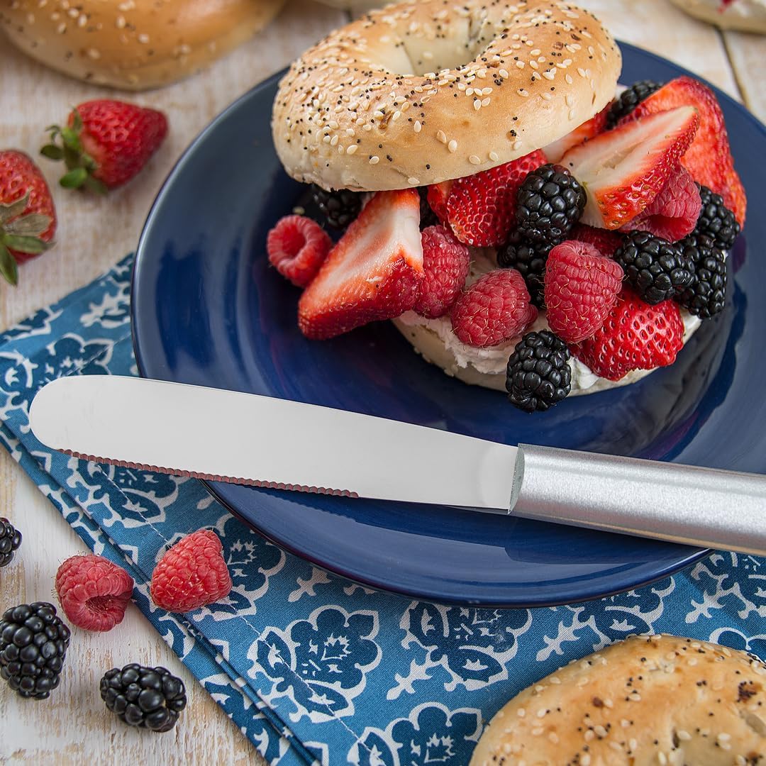 Super Spreader Knife (R113), Silver Handle | 5.38" Stainless Steel Blade, Silver Cast Aluminum Handle
