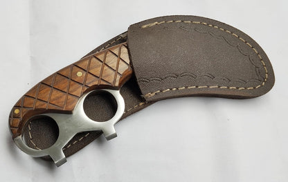 Hand Crafted Damascus Steel Karambit Knife, USA Style, Survival, outdoor, Silat, Best Gift