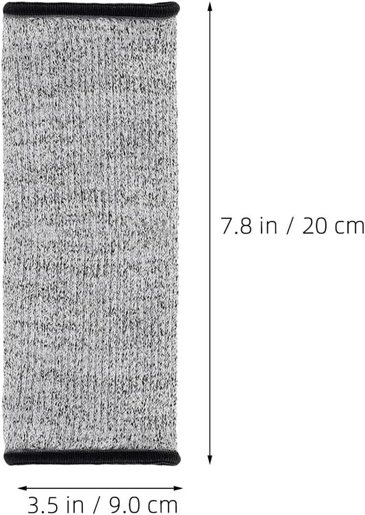 Cut Resistant Puncture Resistant Protective Forearm Sleeves, 20cm Arm Safety Guards for Gardening and Kitchen Work, 2 Pairs Gray and Black Sleeves for Men and Women