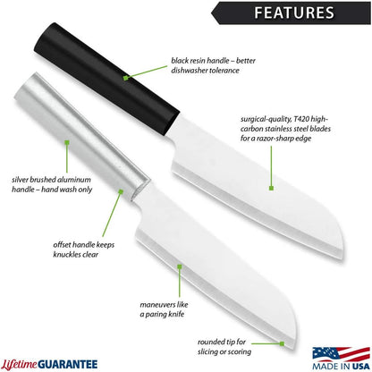 Cook’s Utility Knife (R140), Silver Handle | 4.75" Stainless Steel Blade, Silver Cast Aluminum Handle